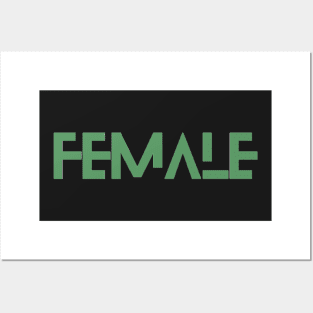 FEMALE font 5 Posters and Art